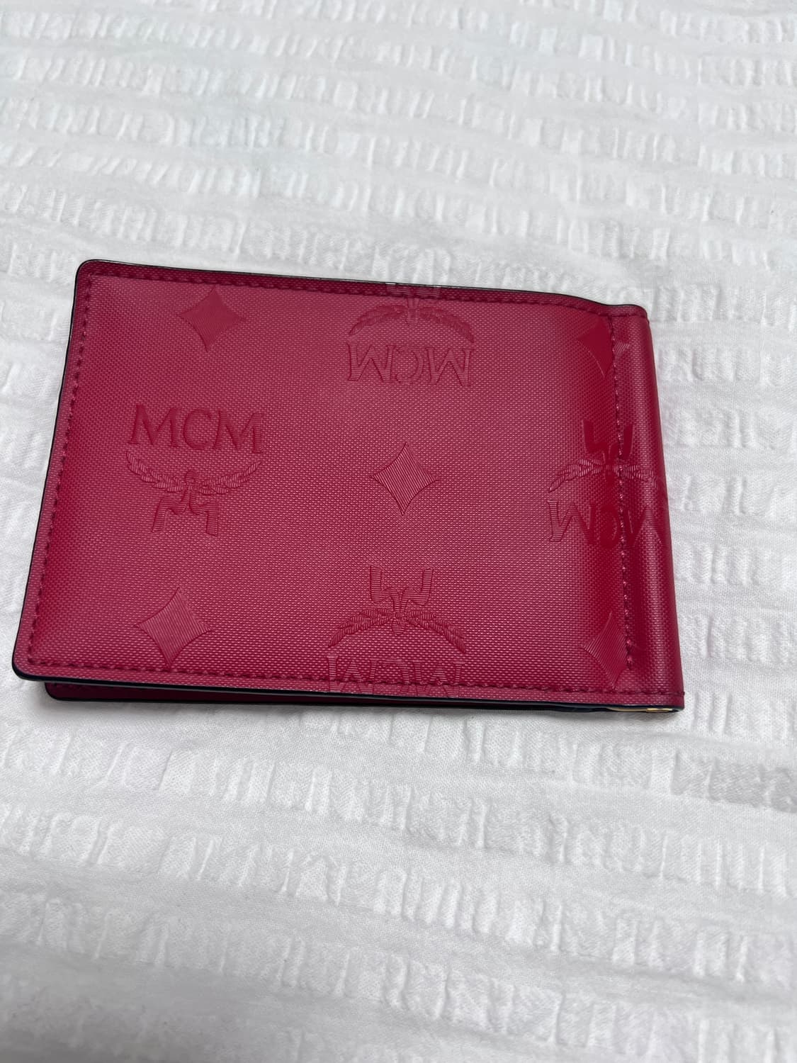 (새상품급) MCM 레드 지갑 상품이미지2
