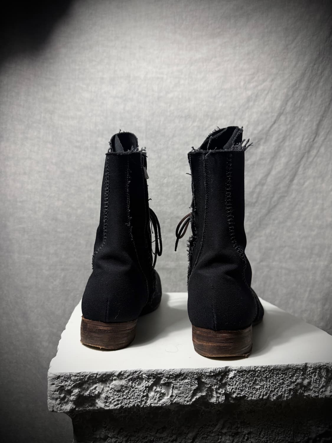 Devoa Stitch Canvas Back Zip Boots  상품이미지9