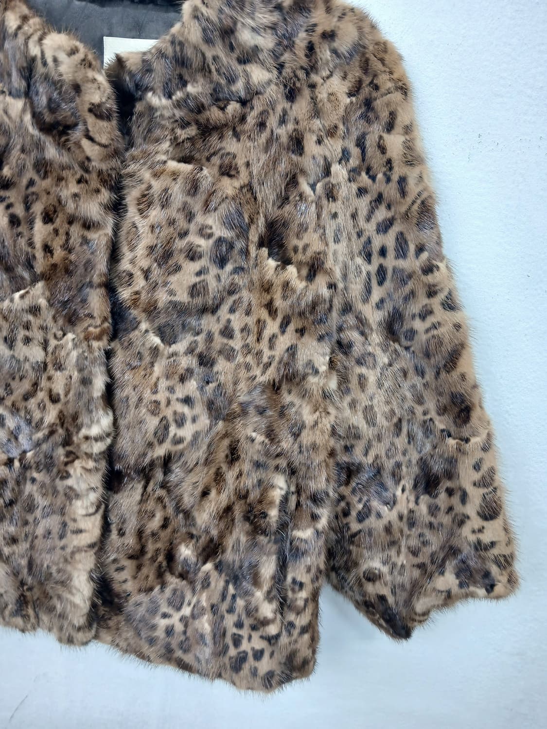 DECO 레오파드 천연밍크 숏코트 자켓 85-90 S 상품이미지5