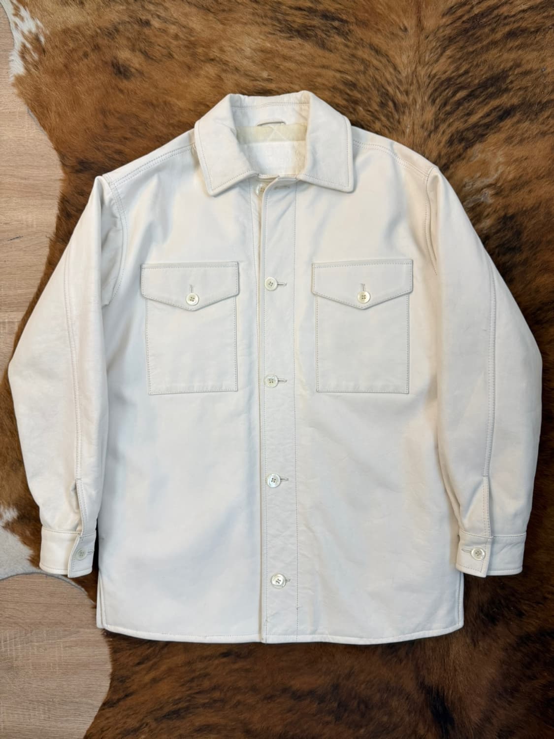 메종 마틴 마르지엘라 x H&M 레더 셔츠 자켓  상품이미지2