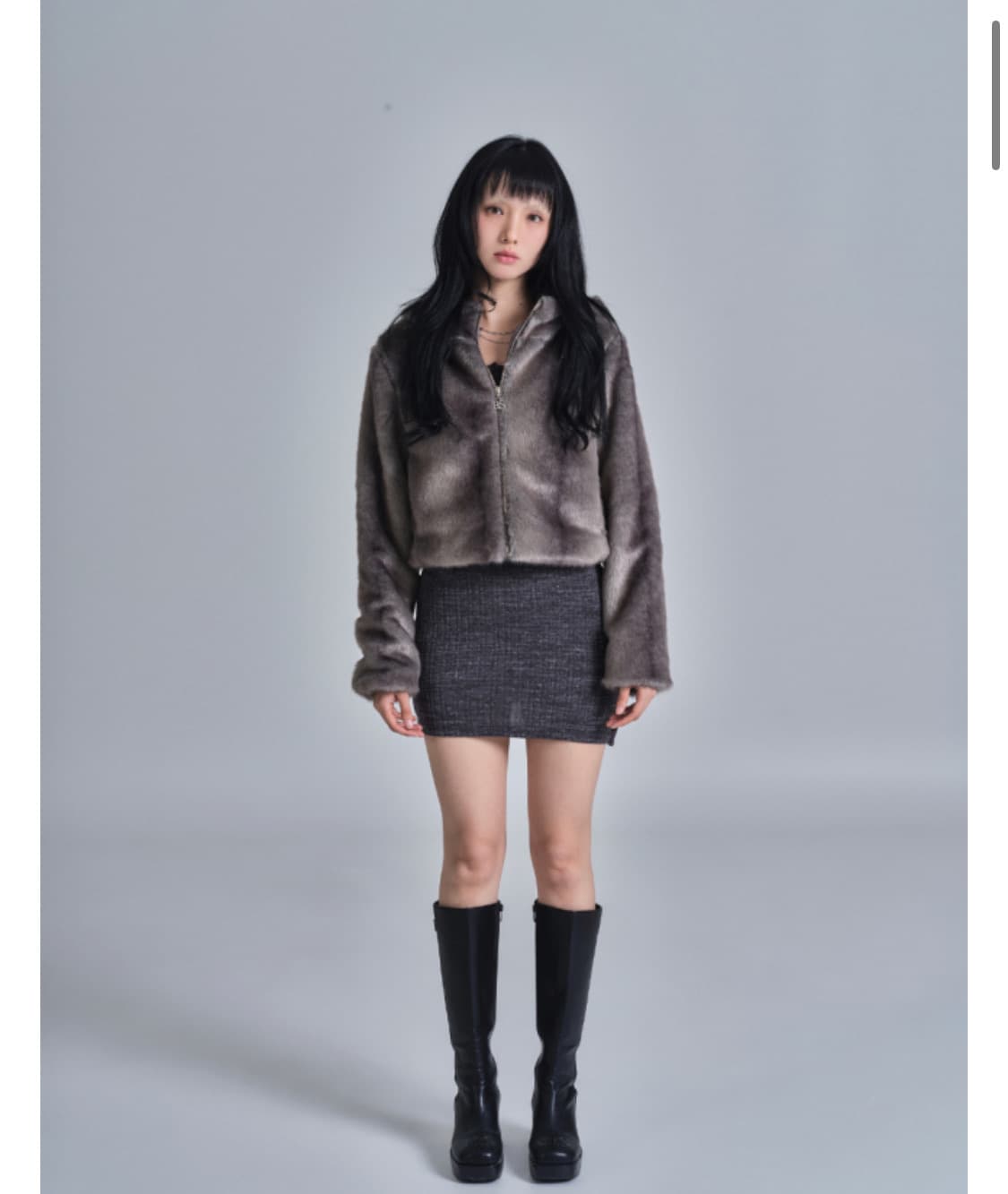 애즈온 퍼자켓 그레이 상품이미지2