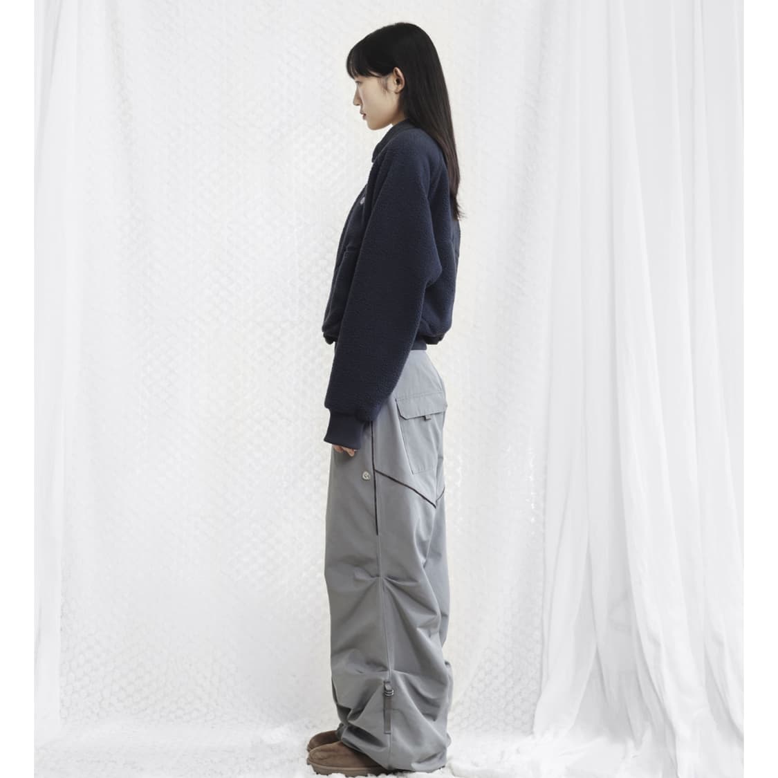 [2] 스마트어반유즈풀 스트랩 라인 팬츠 그레이 suu 코이세이오 상품이미지3