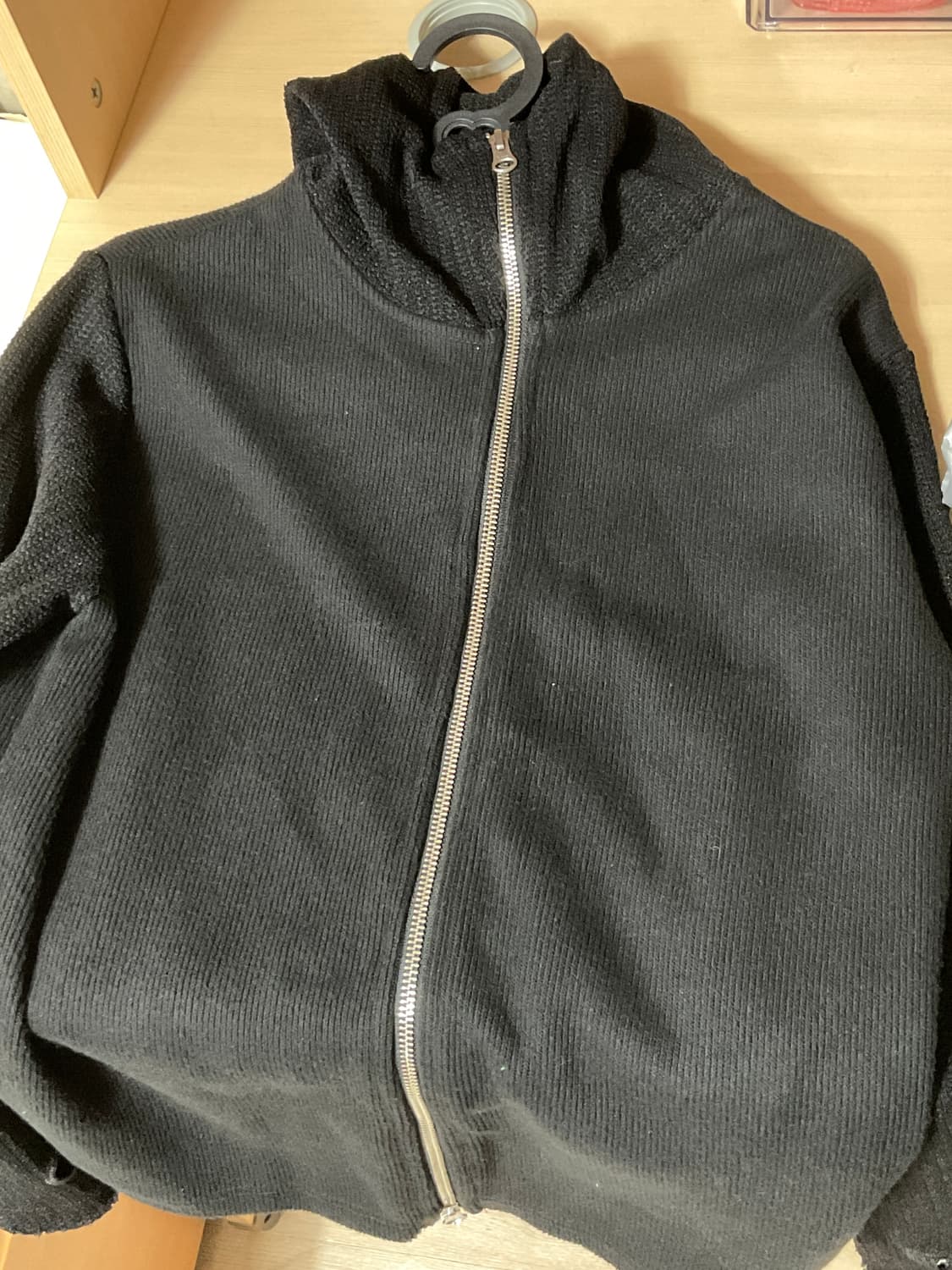 영마일웨어 바라클라바 니트 집업 (블랙색상/투웨이지퍼) 상품이미지5