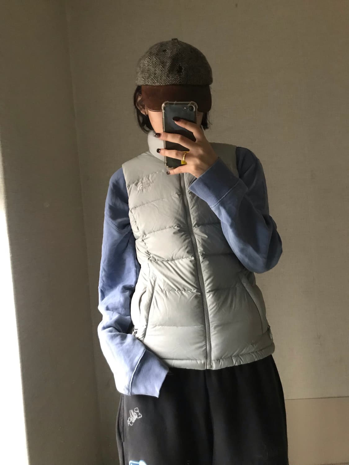 노페 연그레이 조끼패딩 상품이미지2