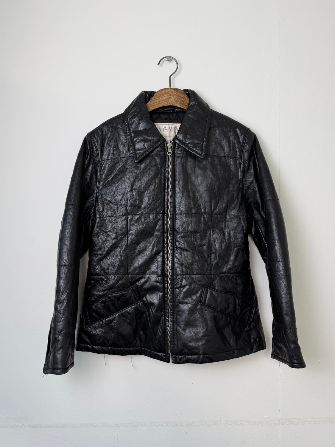 JPN 빈티지 카우 레더 푸퍼 자켓 상품이미지1