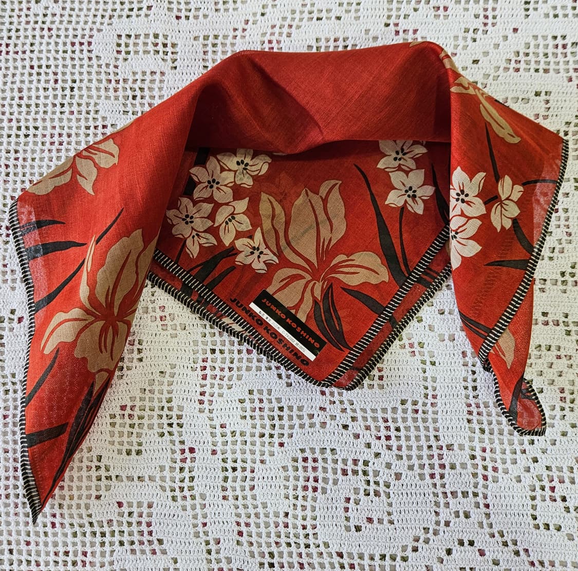 디자이너 플라워 손수건 3장 일괄 상품이미지7