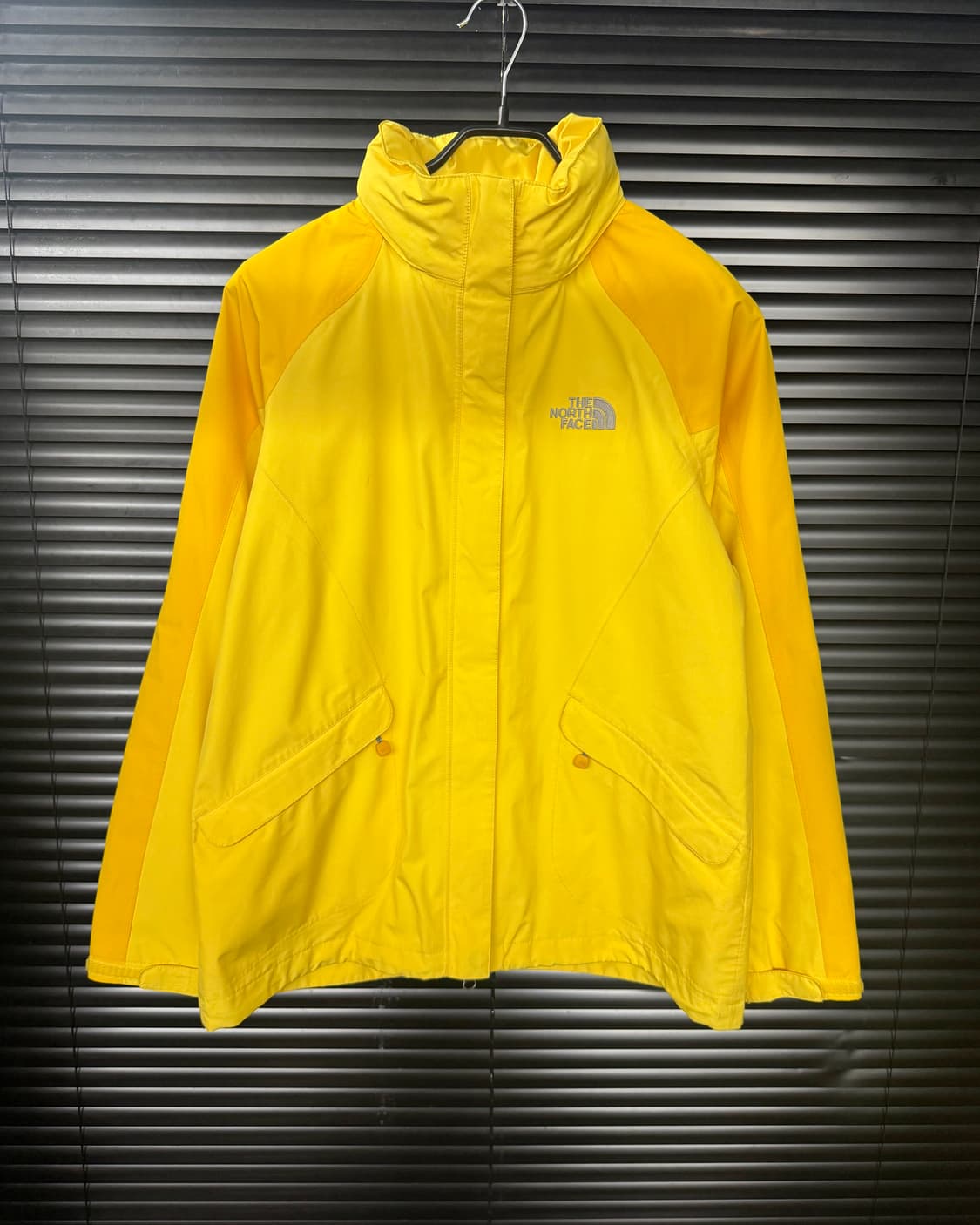 노스페이스 노랑색 옐로우 바람막이 집업 자켓 90 S 고프코어 정품 등산 상품이미지2