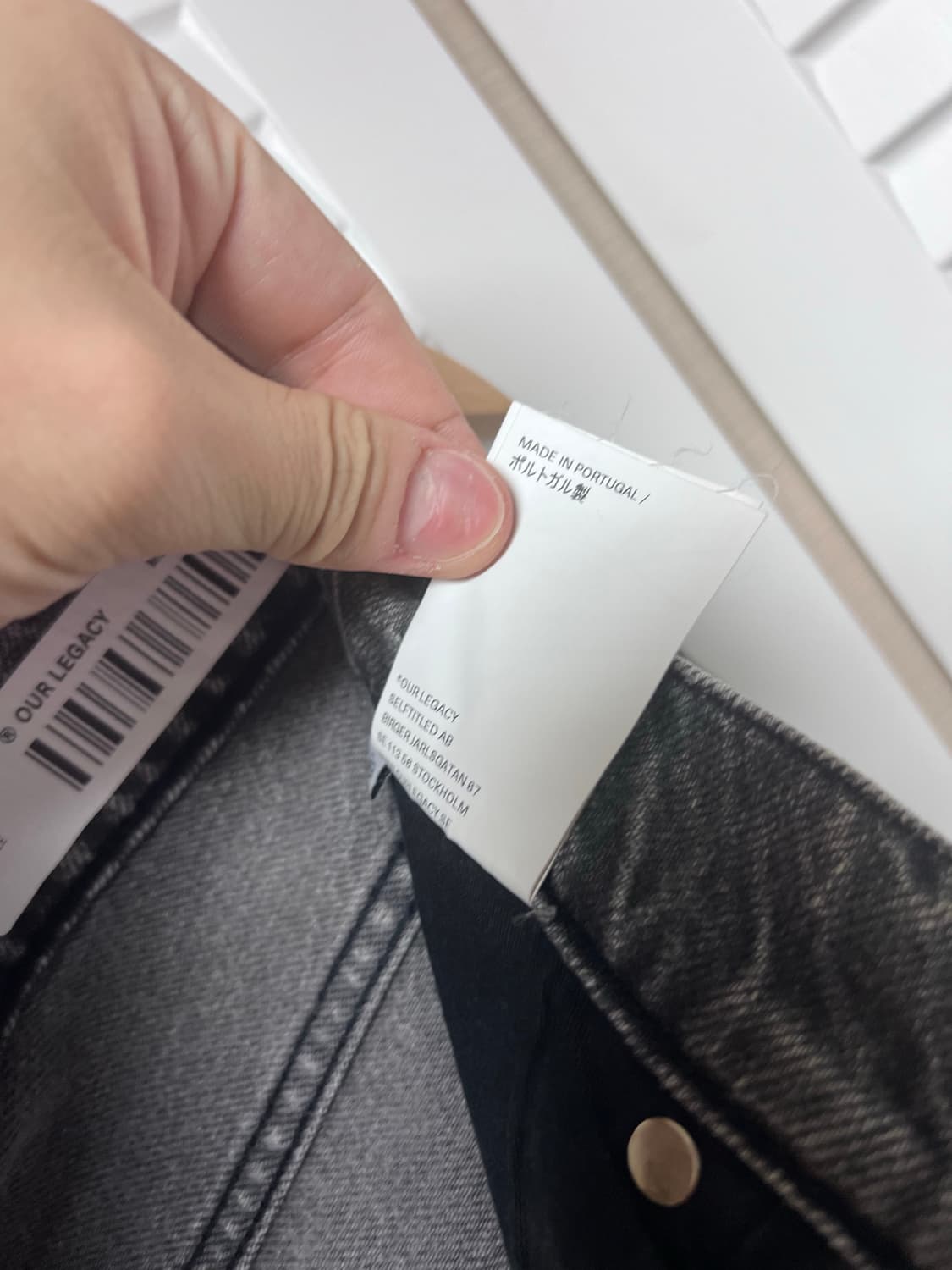 [33] 아워레가시 써드컷 데님 블랙 그레이 상품이미지6