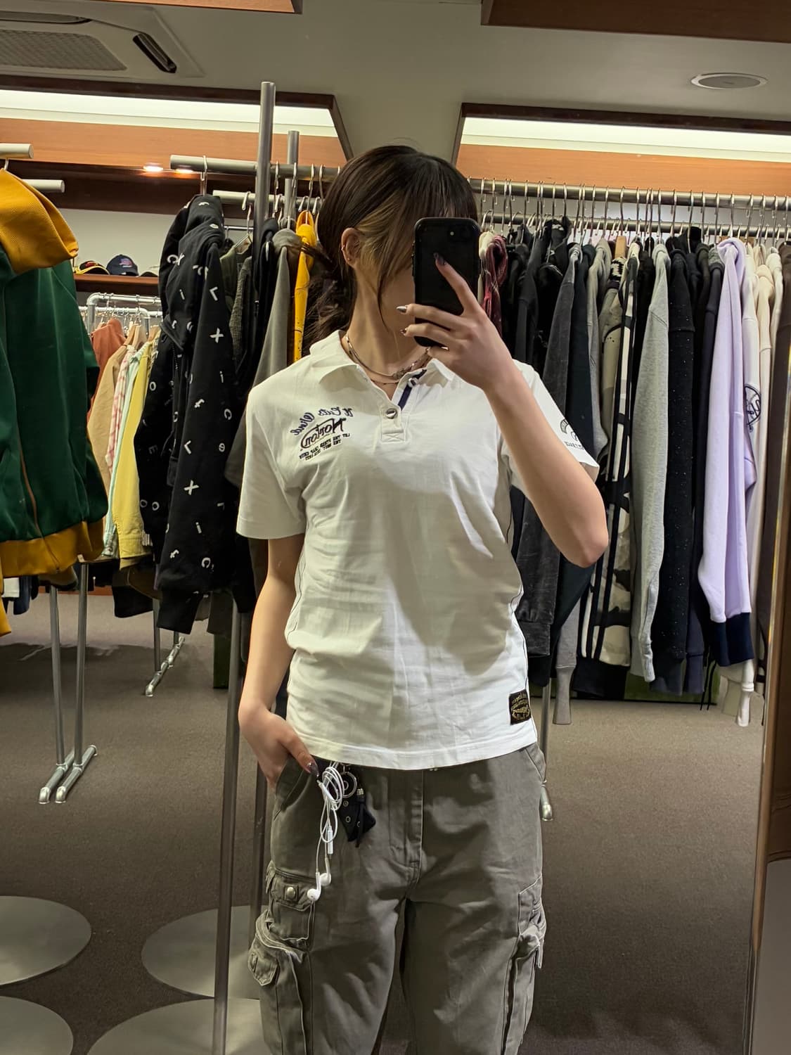 M)Norton 빈티지 화이트 후면 자수 폴로 반팔(이염) 상품이미지1