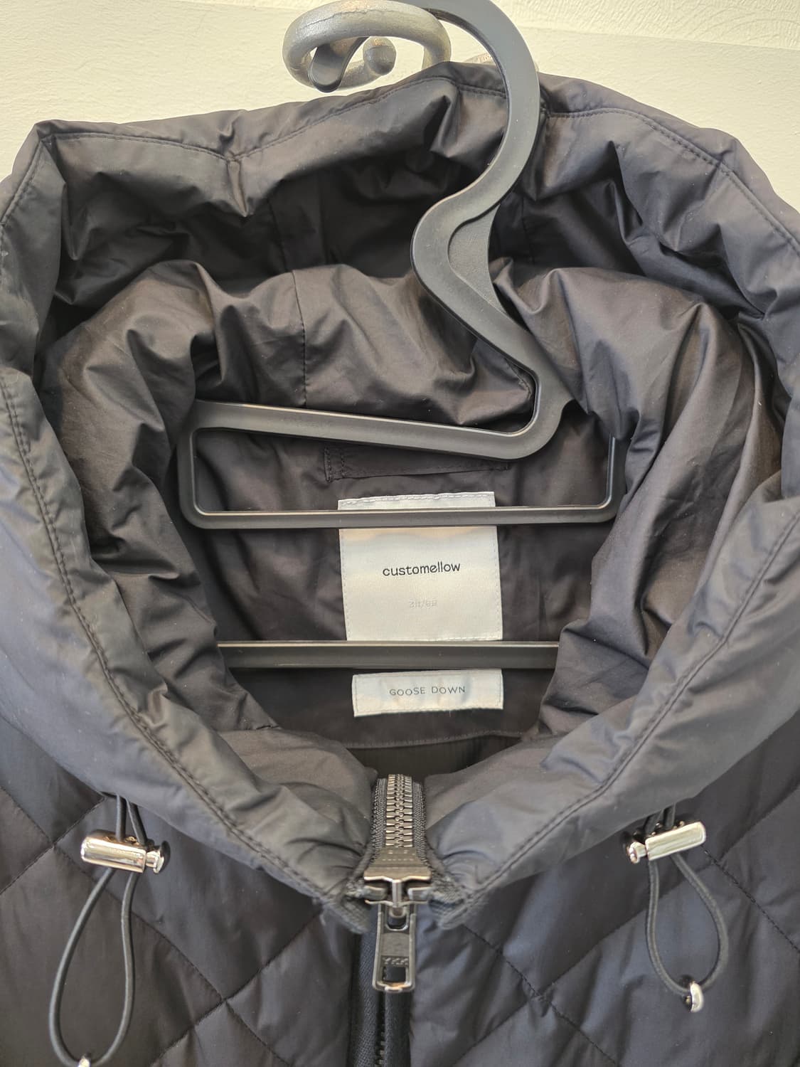 커스텀멜로우 퀼팅  후드집업  블랙 상품이미지2