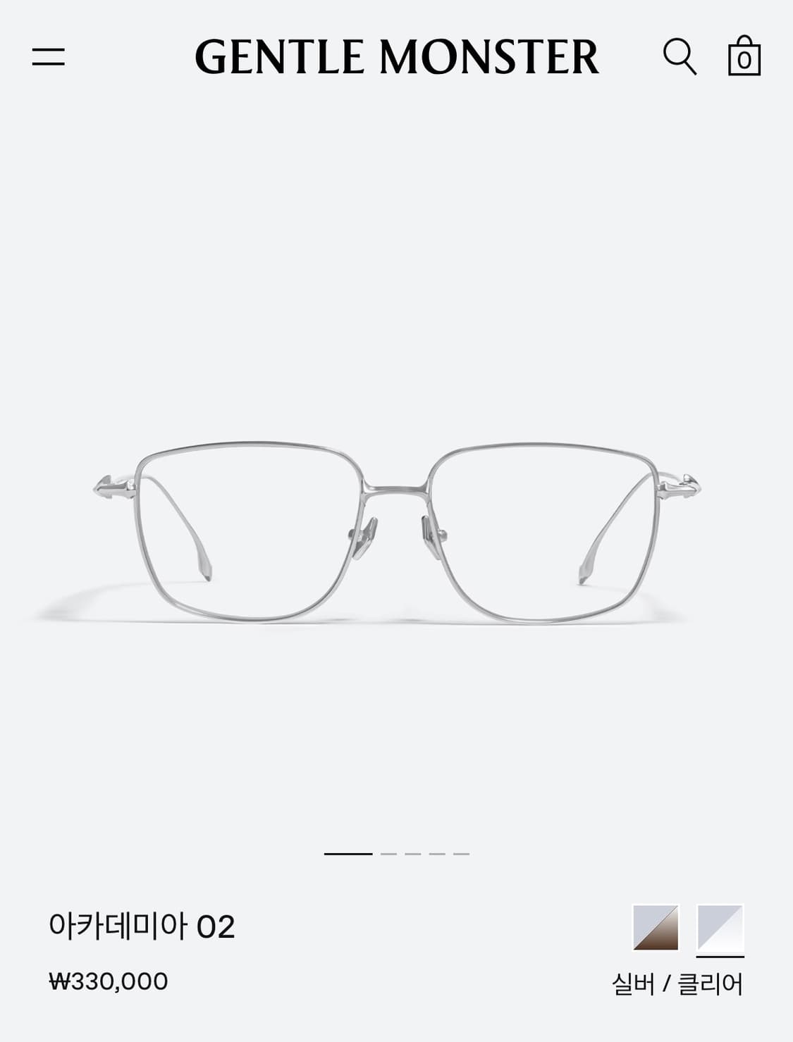 젠틀몬스터 아카데미아 02 실버 상품이미지1