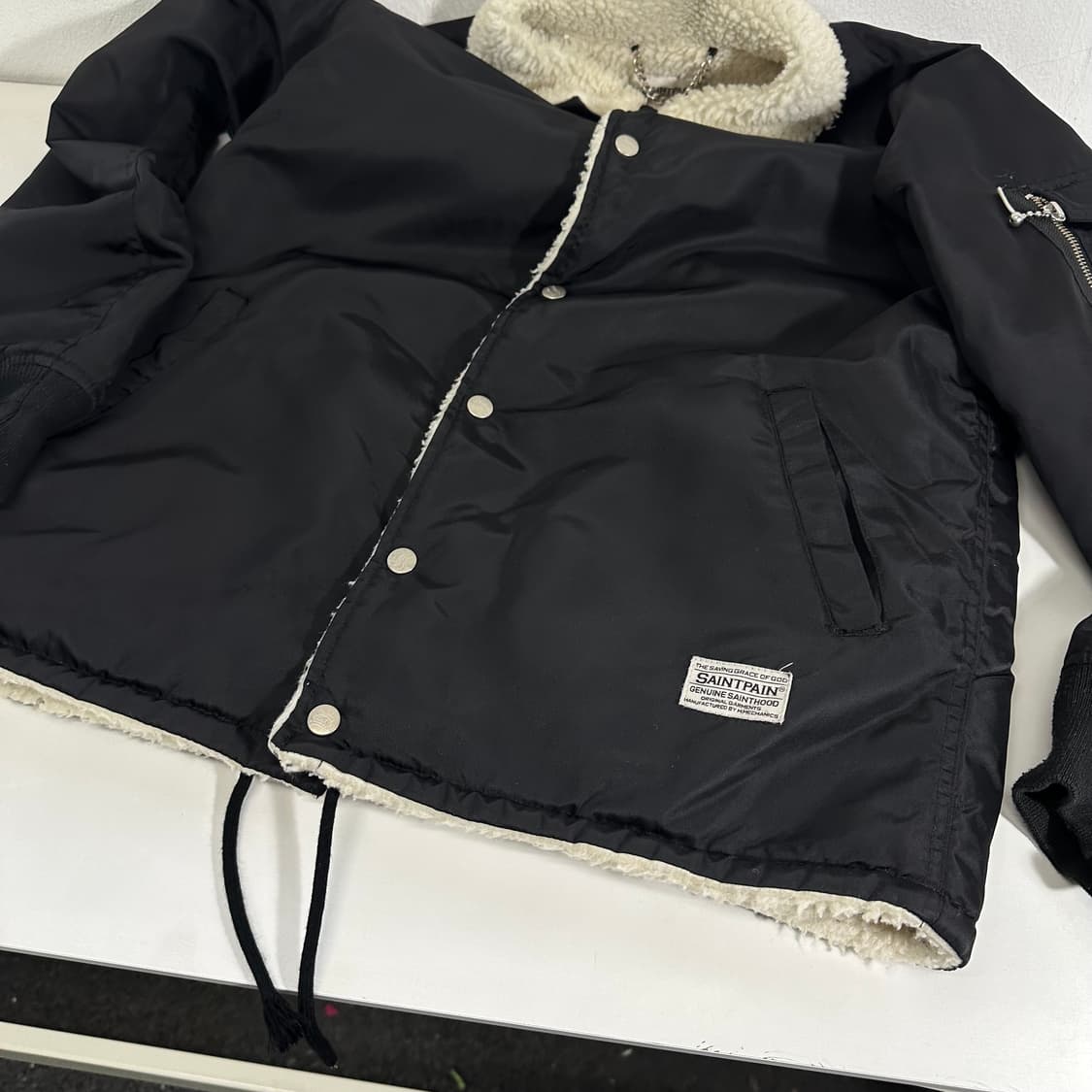 S 95 세인트페인 블랙 뽀글이 코치자켓 상품이미지2