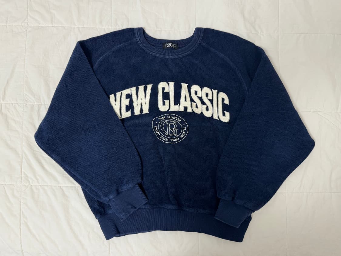그로브 스웻셔츠 네이비 상품이미지1