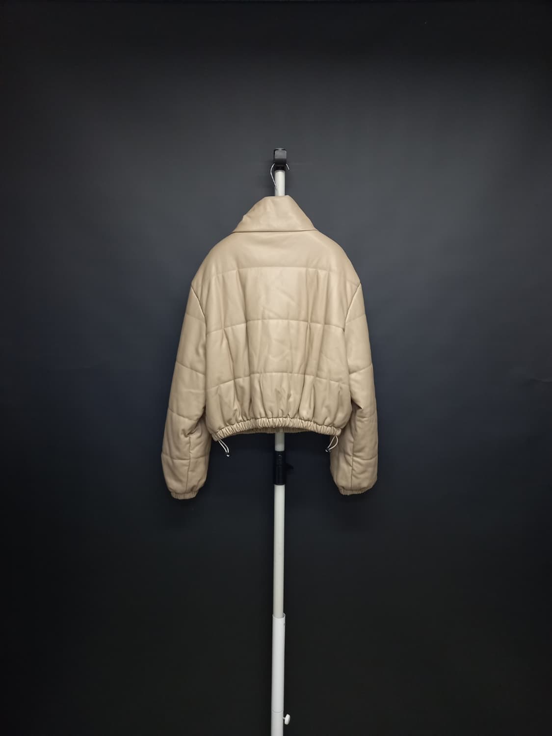 새 JS NEWYORK 페이크 레더 숏 패딩 F 33-66 상품이미지2