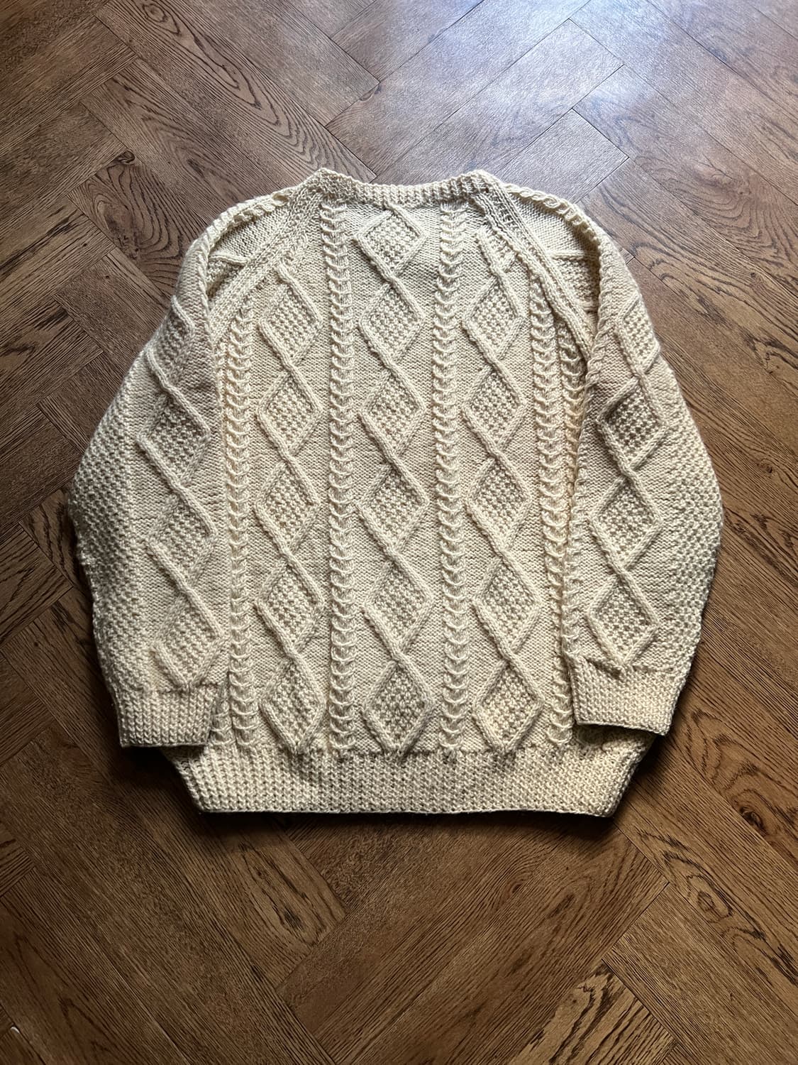 [L]90's 아일랜드제 핸드메이드 아란 피셔맨 스웨터 F2 상품이미지6
