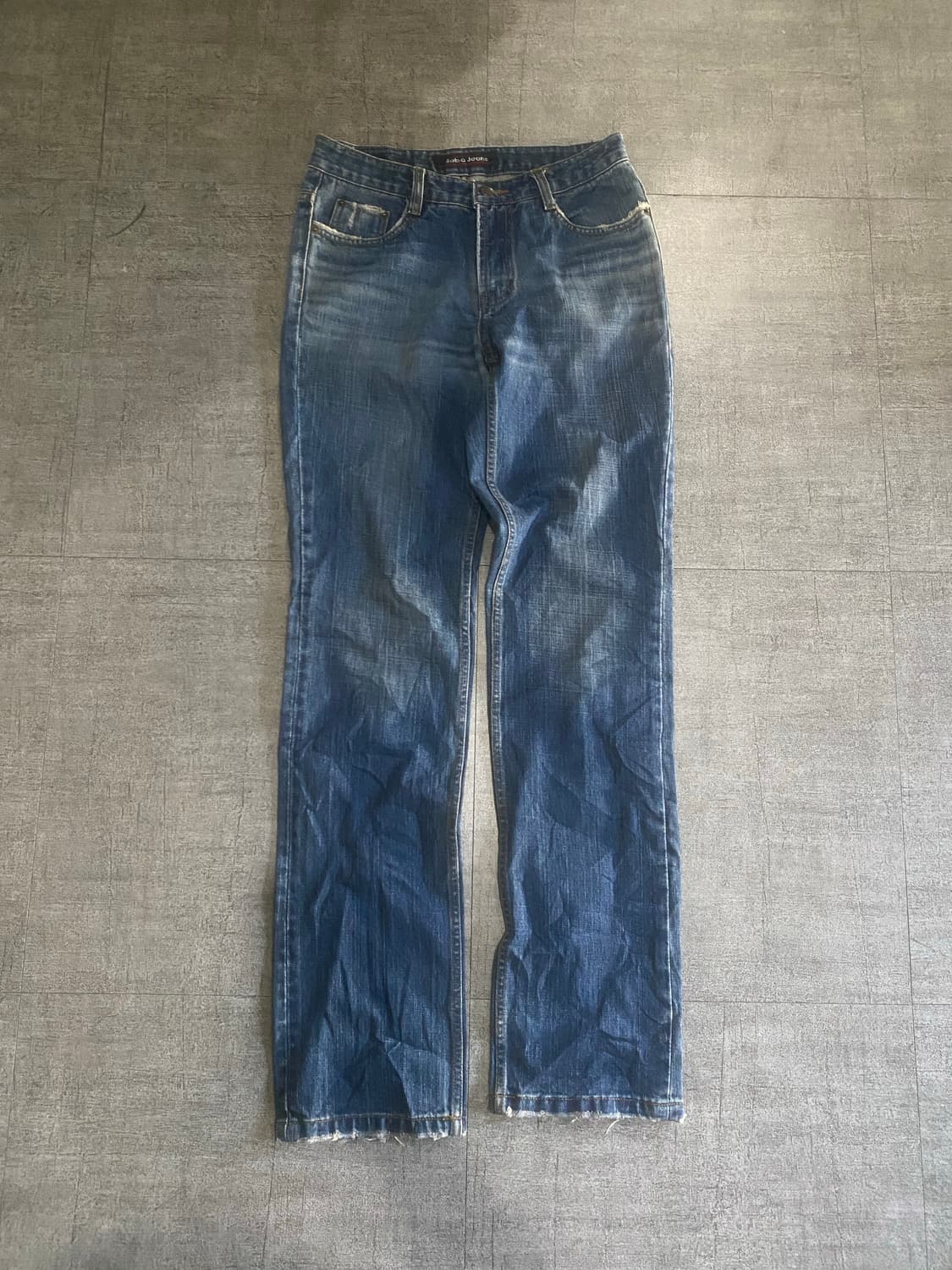 일본빈티지 Jaba 올드스쿨스트릿 혁오풍 워시드 스트레이트데님롱팬츠 상품이미지1