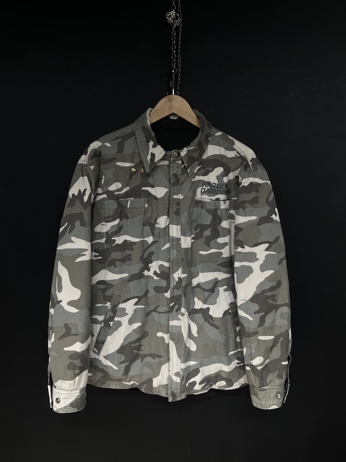 할리데이비슨 카모&블랙 양면 다운 자켓 상품이미지1