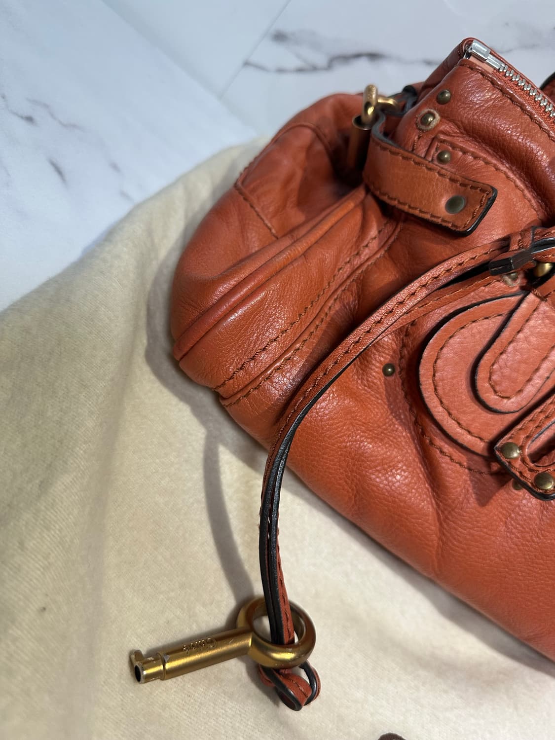 [A 정품] 끌로에 패딩턴백 브라운오렌지 상품이미지6