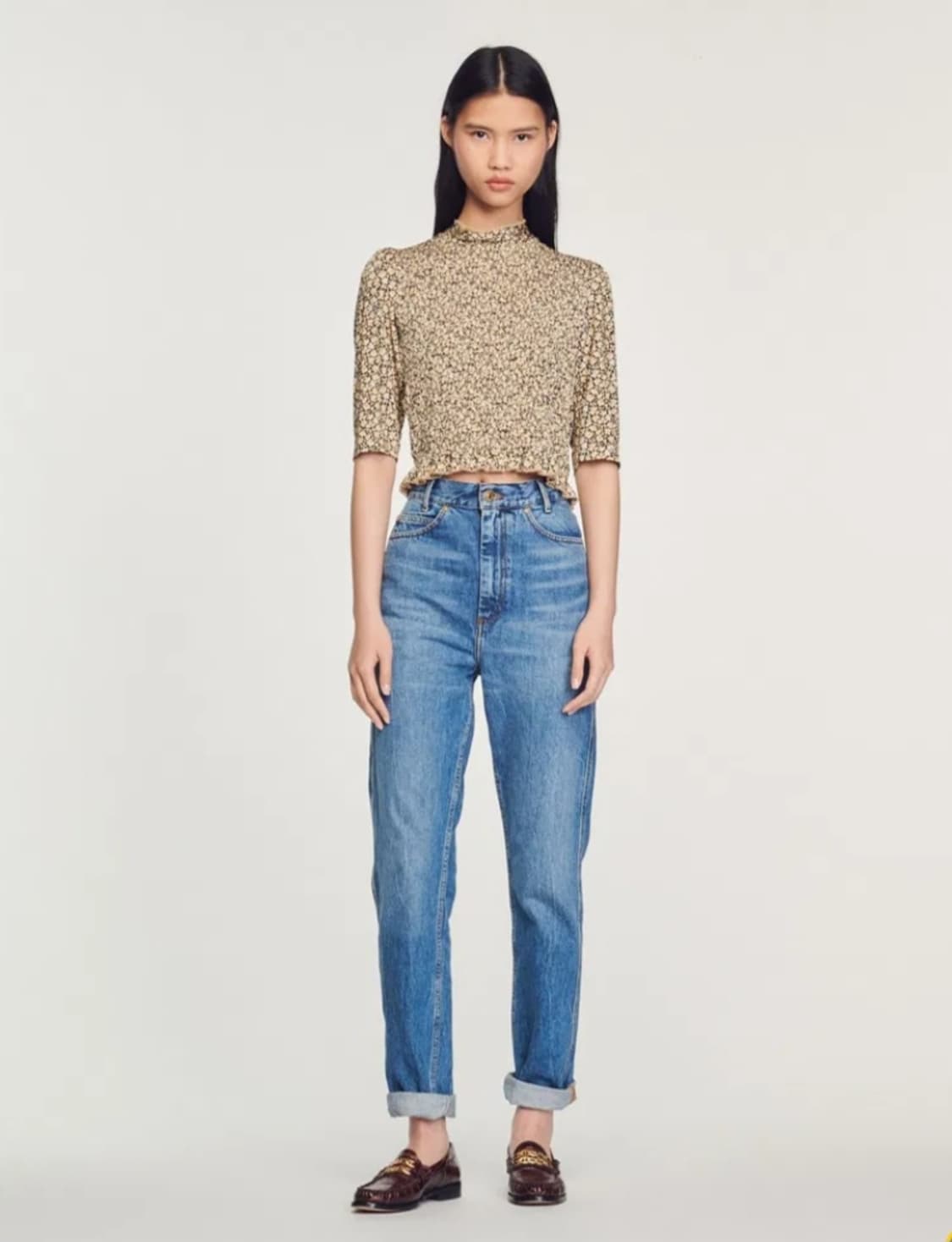 산드로 스모크밴드 블라우스 3사이즈 상품이미지3