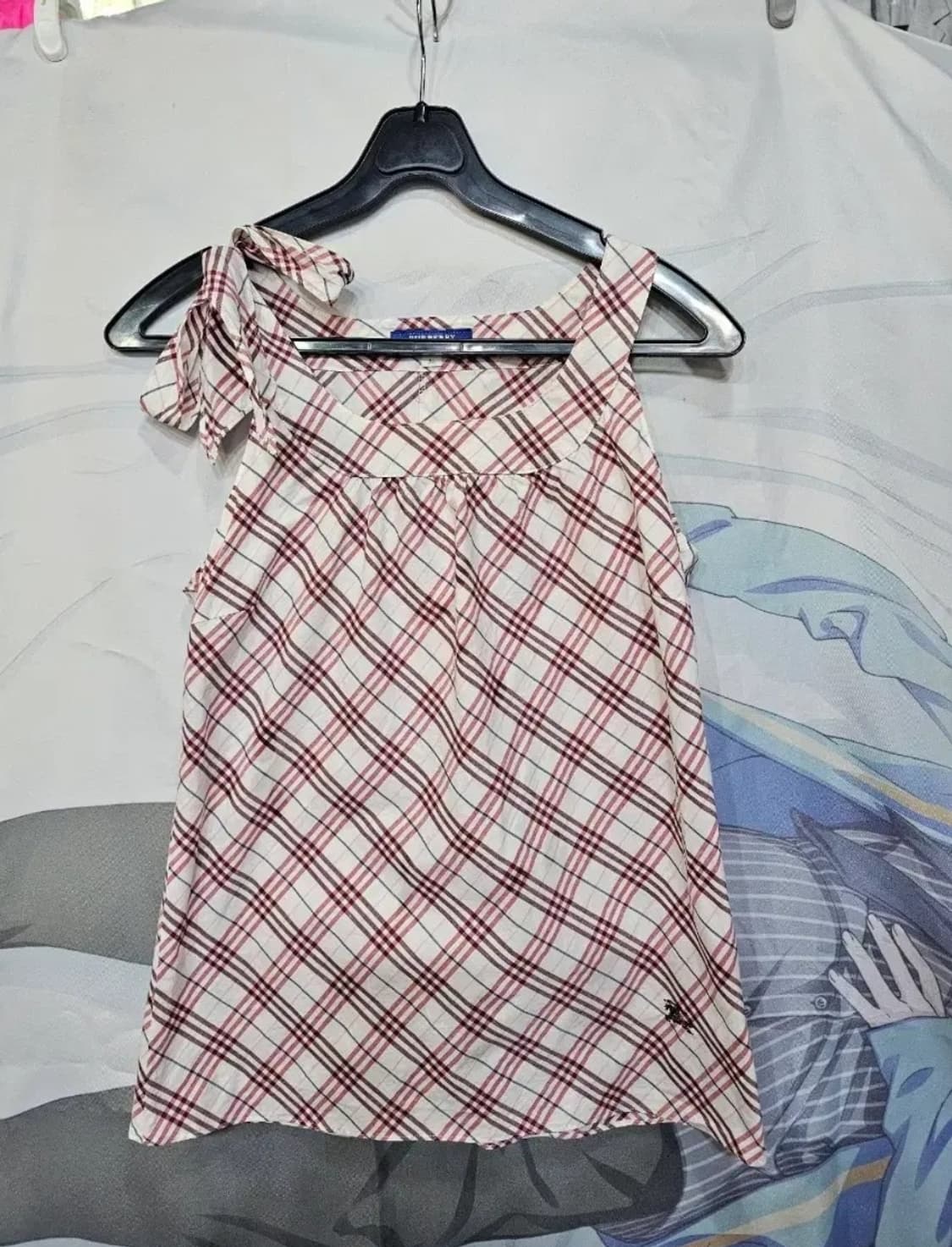 버버리 슬리브리스  체크 블라우스  상품이미지1