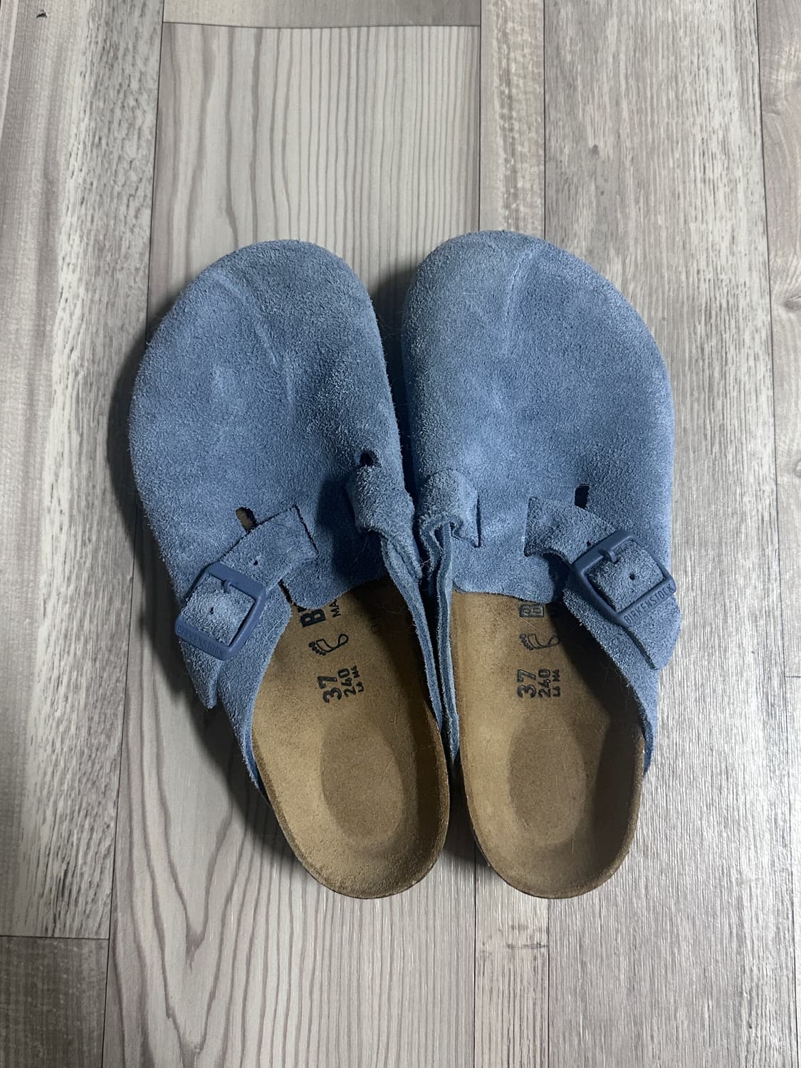 새상품 버켄스탁 보스턴 240 37 블루 상품이미지1