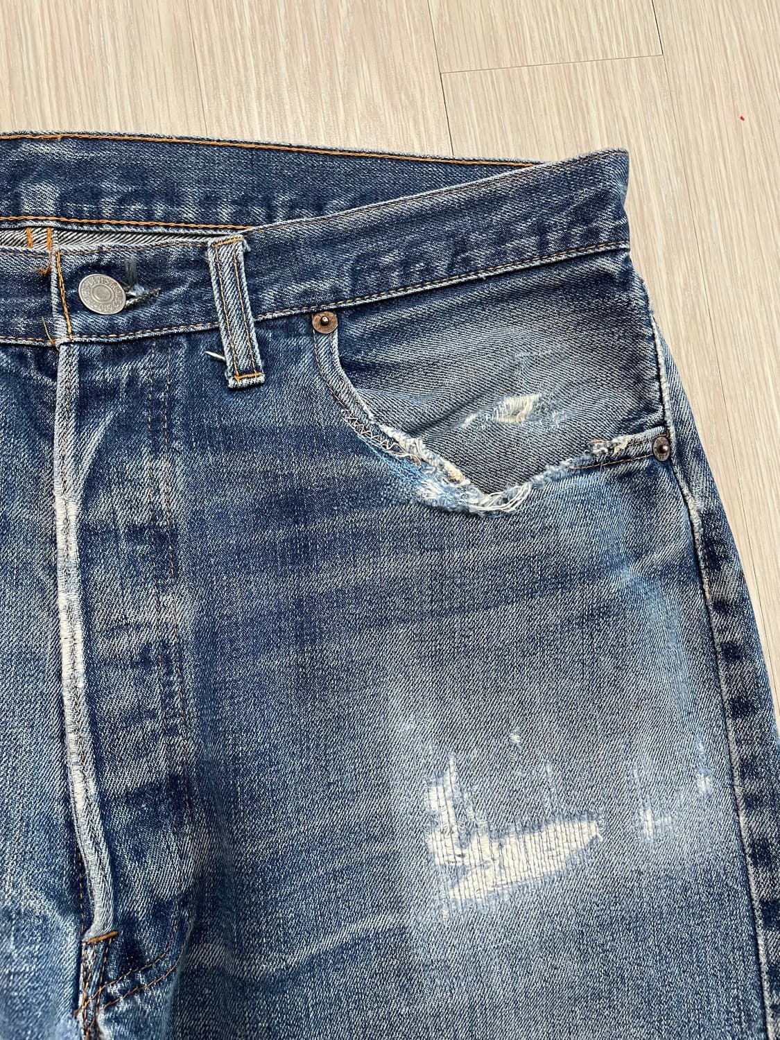 (탑버튼2) 60s 리바이스 501 Big E 셀비지 데님 팬츠 상품이미지3