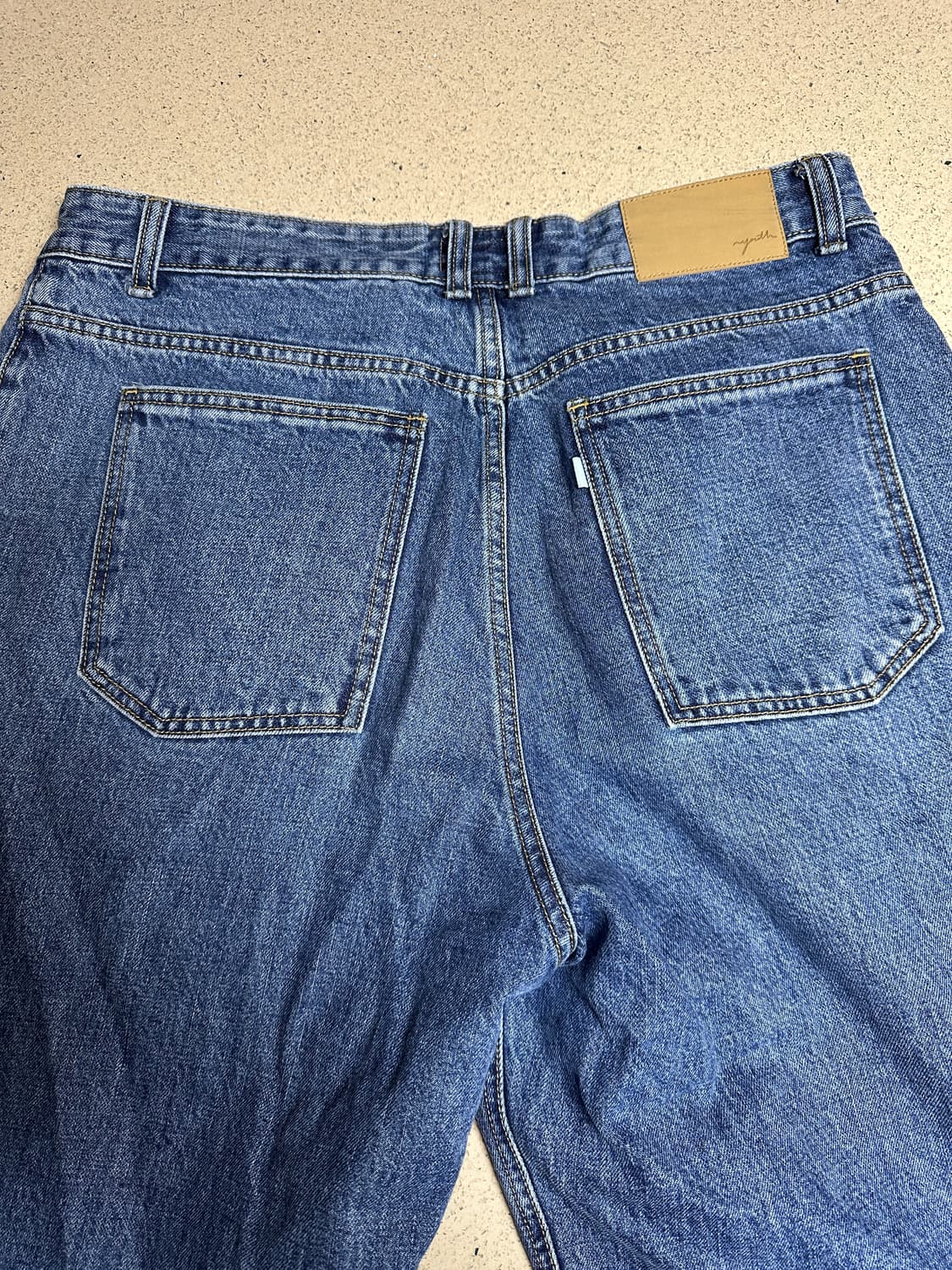 유스 스트럭쳐 와이드 데님 미디엄블루 L사이즈 상품이미지3