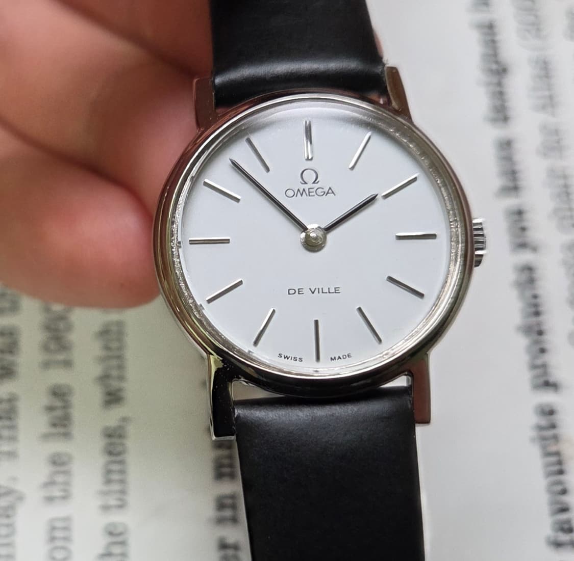 빈티지 오메가 드빌 화이트 수동 메커니컬 여성용  상품이미지9