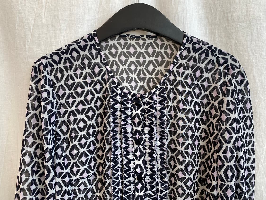 패턴 시스루 블라우스(M-L) 상품이미지2