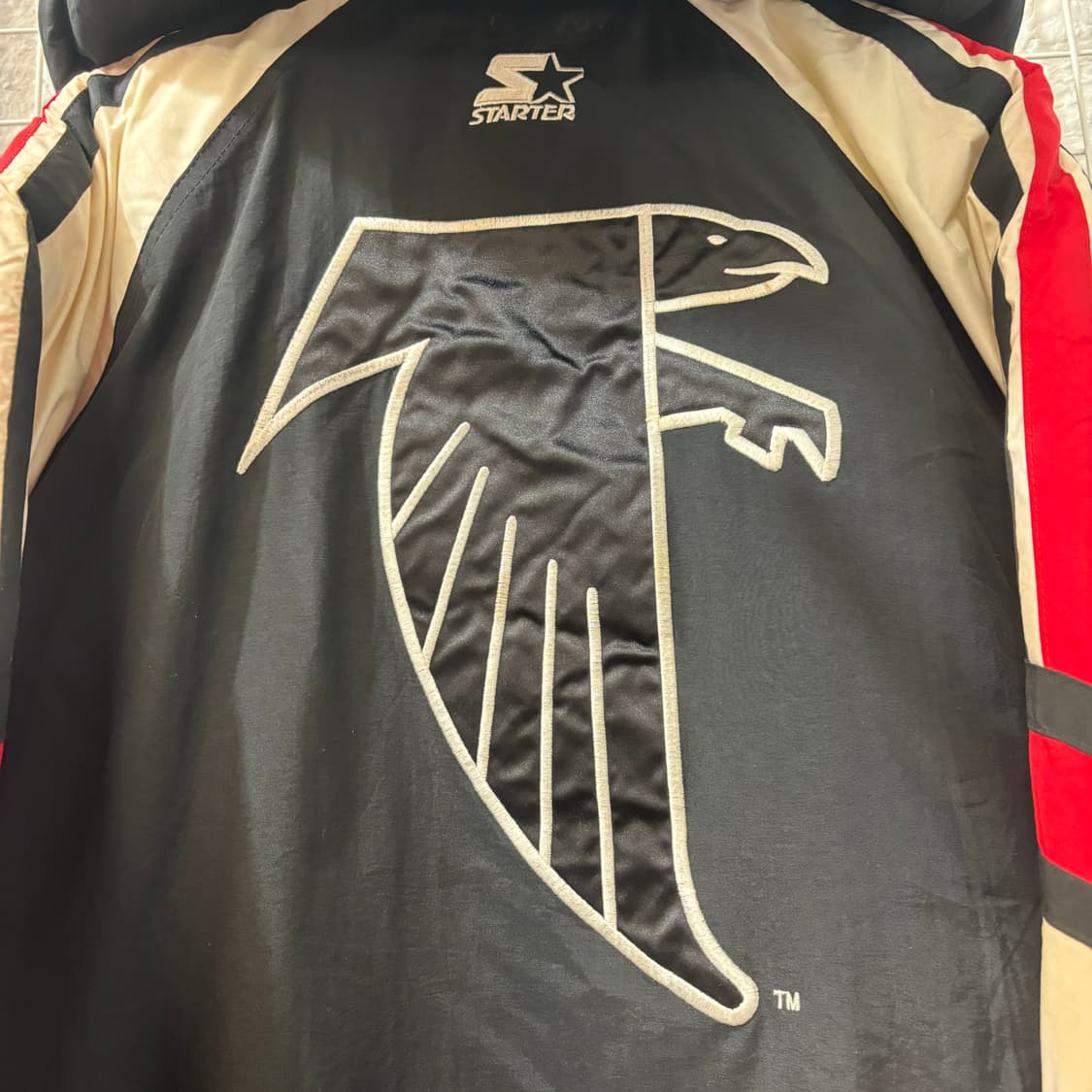 NFL X 스타터 90s 올드스쿨 애틀랜타 팰컨스 패딩 자켓 L 상품이미지6