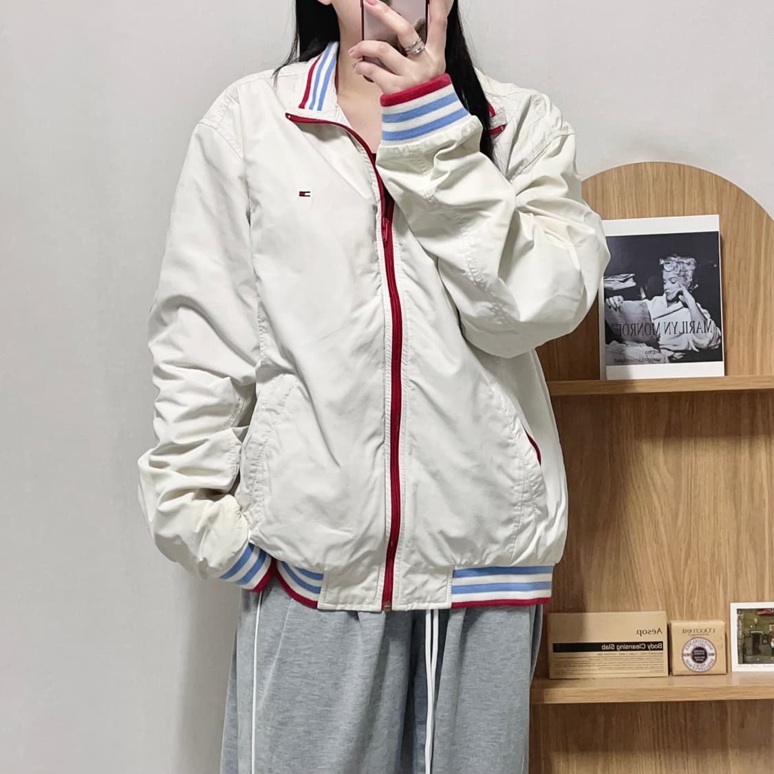 [정품] 타미 아이보리 레드포인트 자켓 [ L ] 상품이미지2