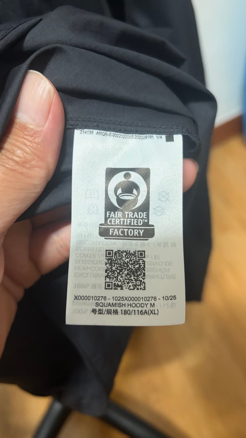 아크테릭스 스쿼미시 후디 블랙 XL 26년신상 상품이미지3