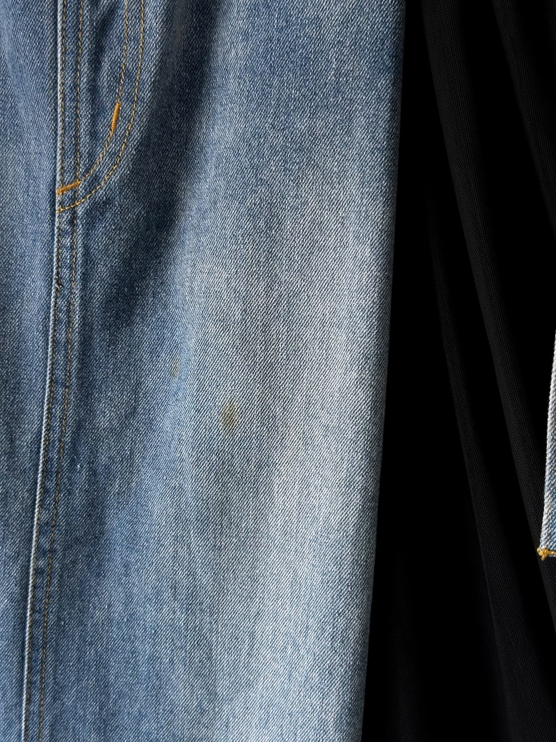 One washed panel belted wrap denim skirt 상품이미지2