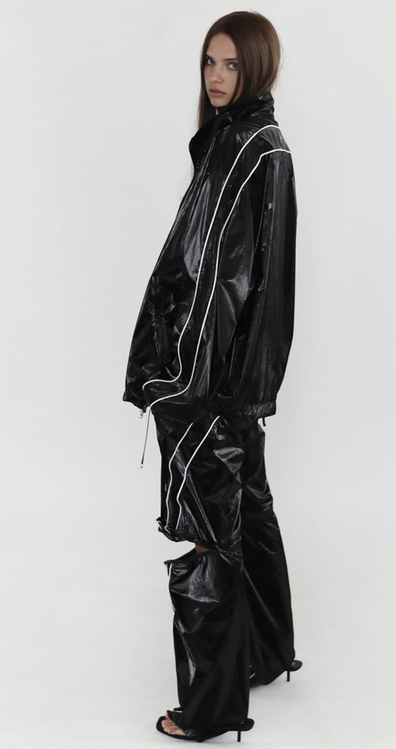 배드블러드 블랙 트랙팬츠 라지핏 스몰  상품이미지7