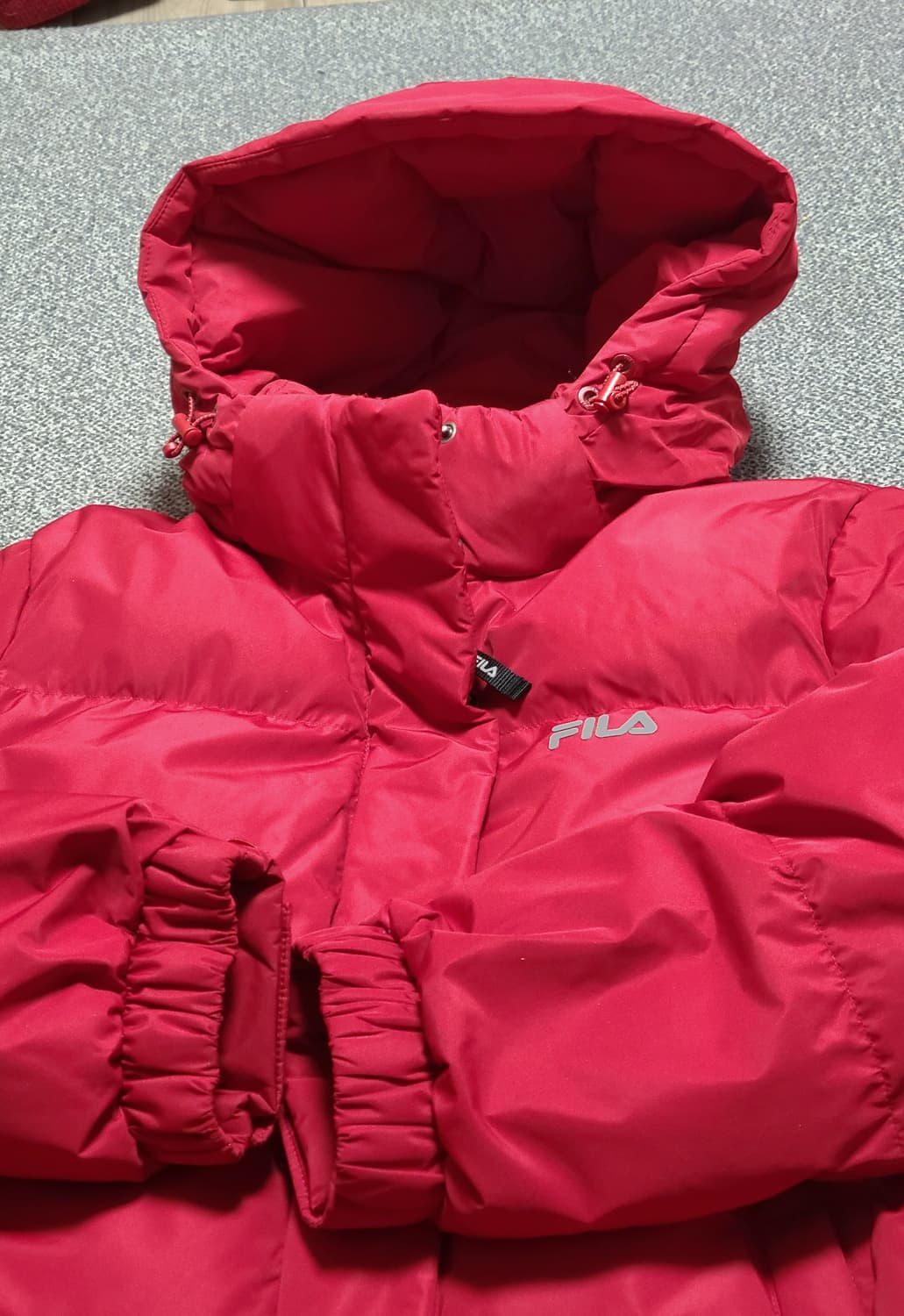 휠라 빨간색  폴리 패딩 90 상품이미지2