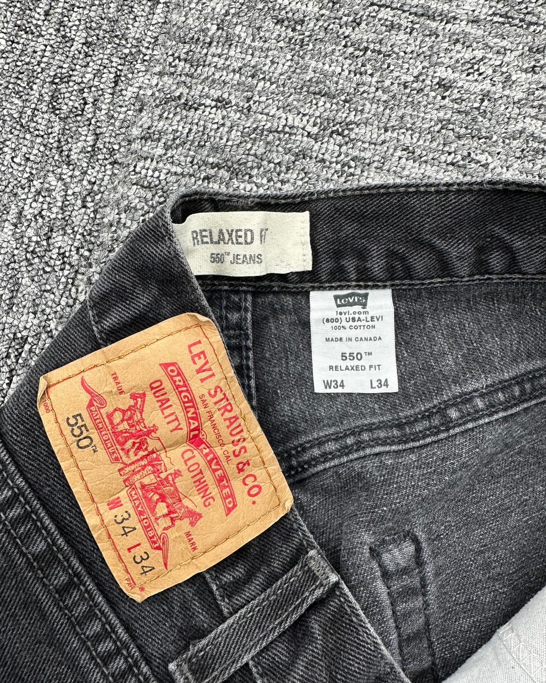 (허단42)00'S 리바이스 CANADA 550 워싱블랙-M1304 상품이미지3