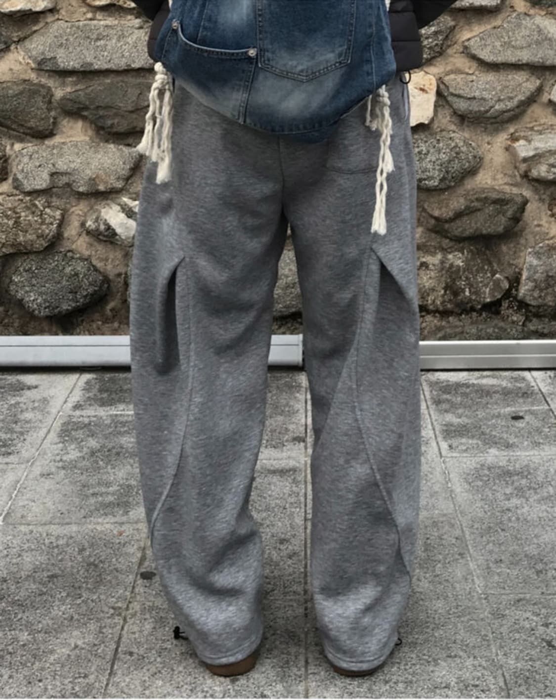 백절개 커브드 스웻팬츠 상품이미지5