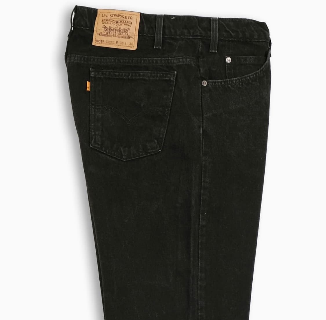 리바이스 505 오렌지탭 흑청 블랙진 90s 36인치 상품이미지4