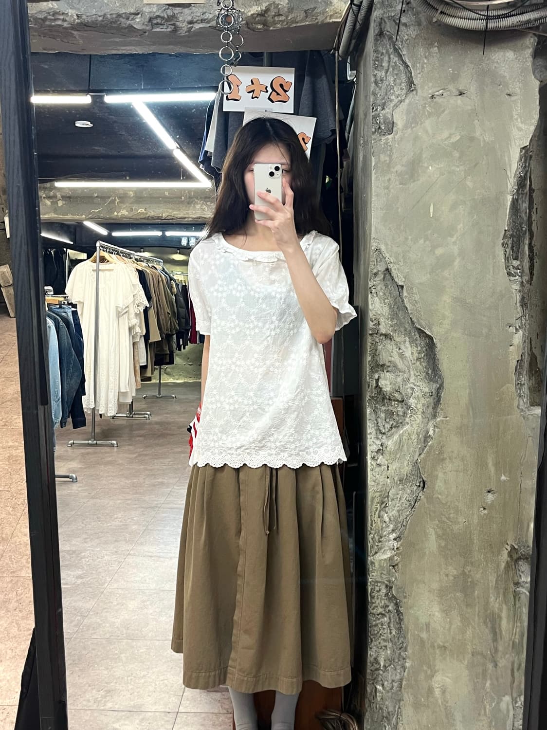 빈티지 반팔 프릴 블라우스 화이트 #csz4091 상품이미지2