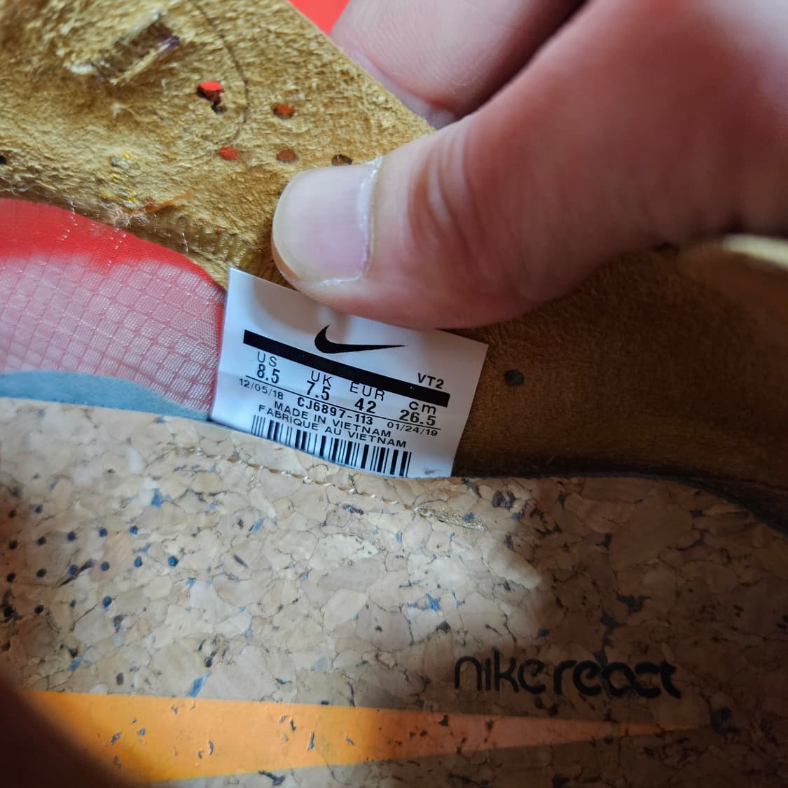 나이키(Nike) 리엑트 엘리먼트87 오렌지 필 265size 상품이미지9