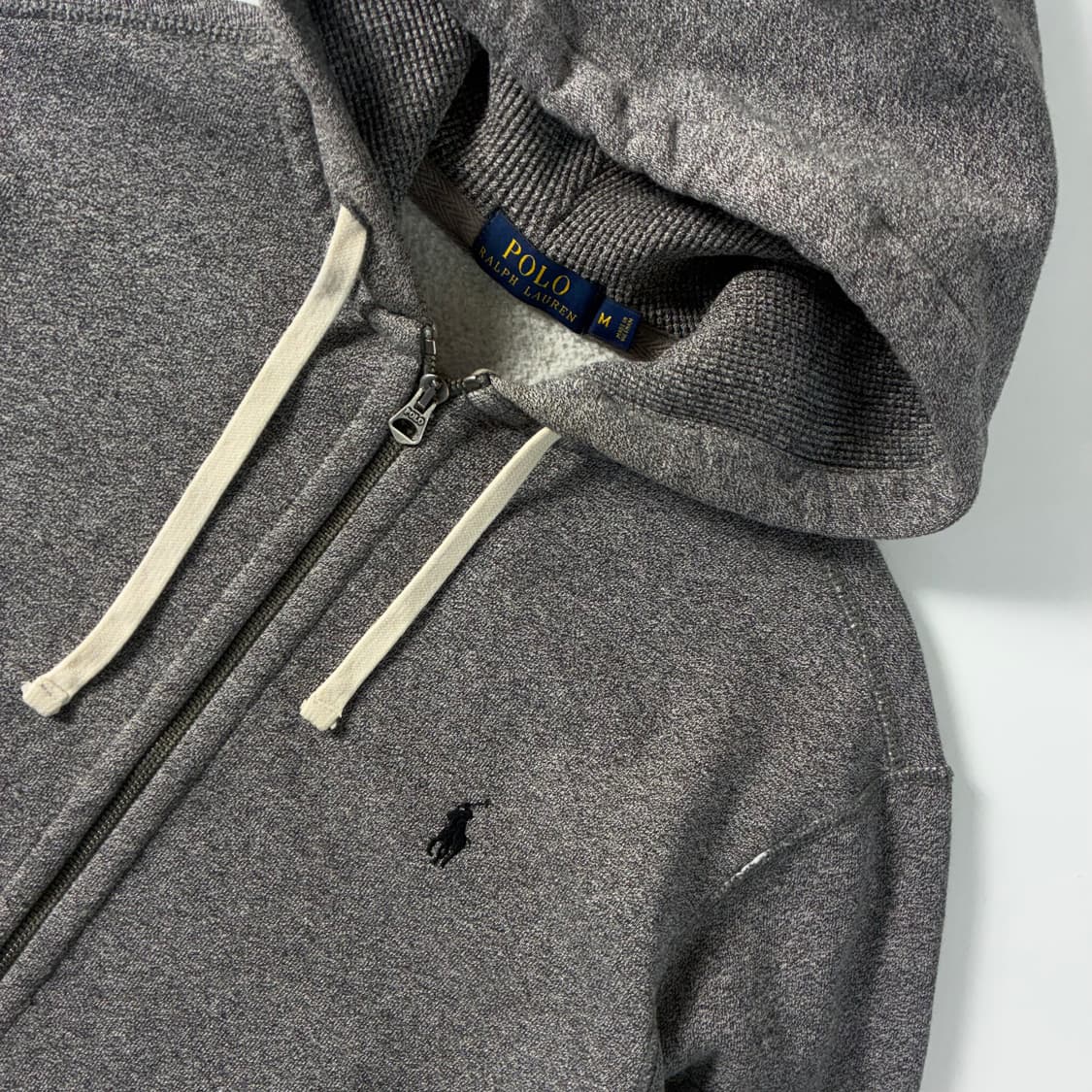 Polo  폴로 랄프로렌 자수 코튼 그레이 써멀 후드집업  상품이미지3