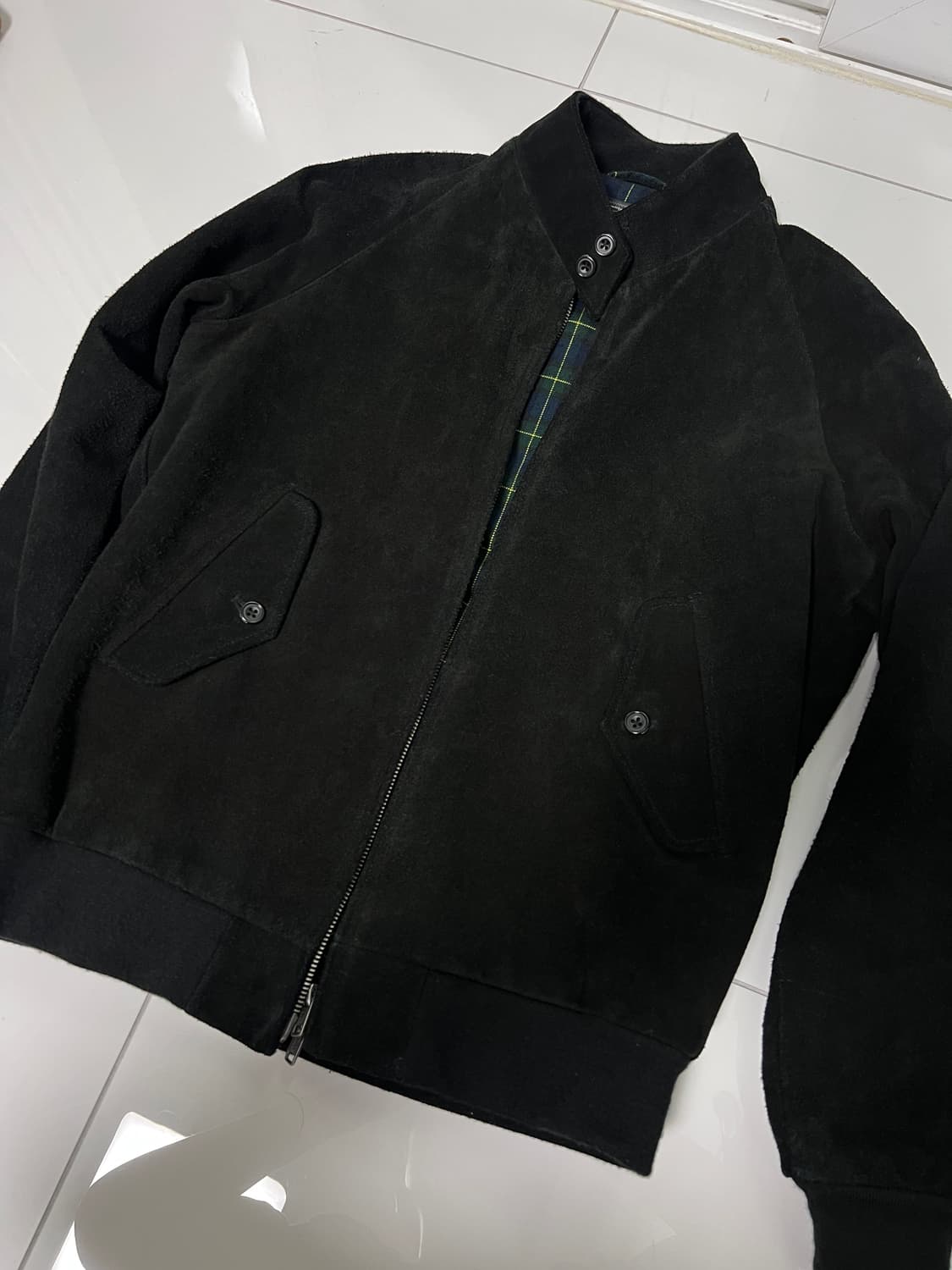 택포25) 빔즈 플러스 스웨이드 해링턴 자켓 바라쿠타 소가죽 S 상품이미지1