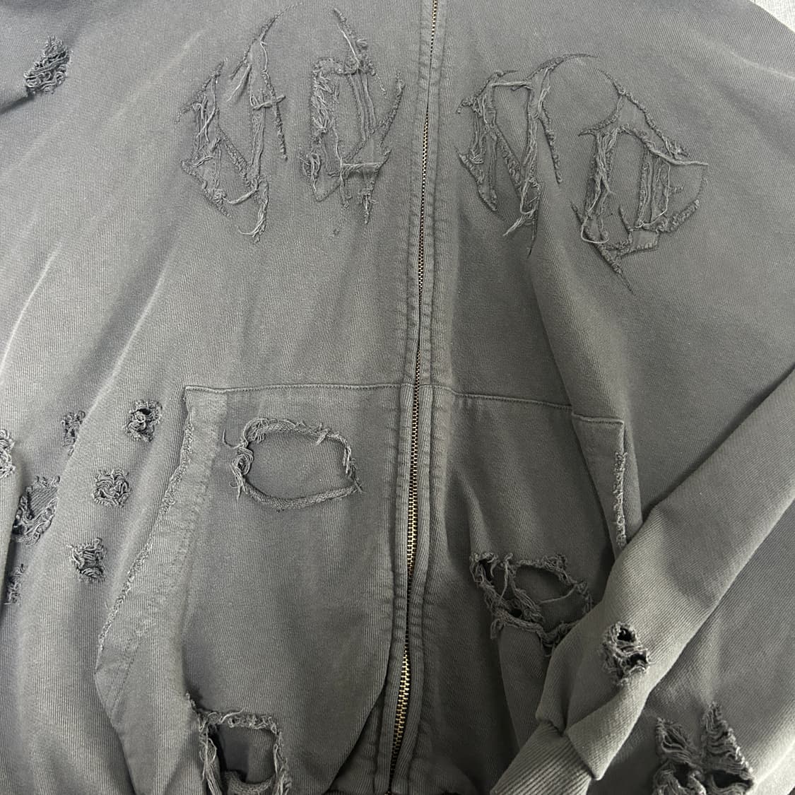 [L] 낫포너드 N4ND 후드집업 차콜 상품이미지4