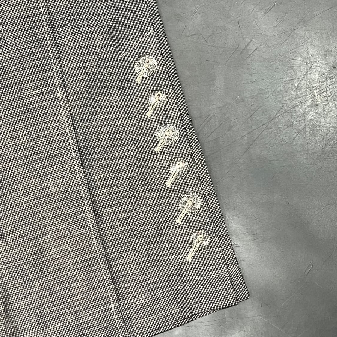  IRENE 버튼디테일 체크 슬랙스 y14678 상품이미지4