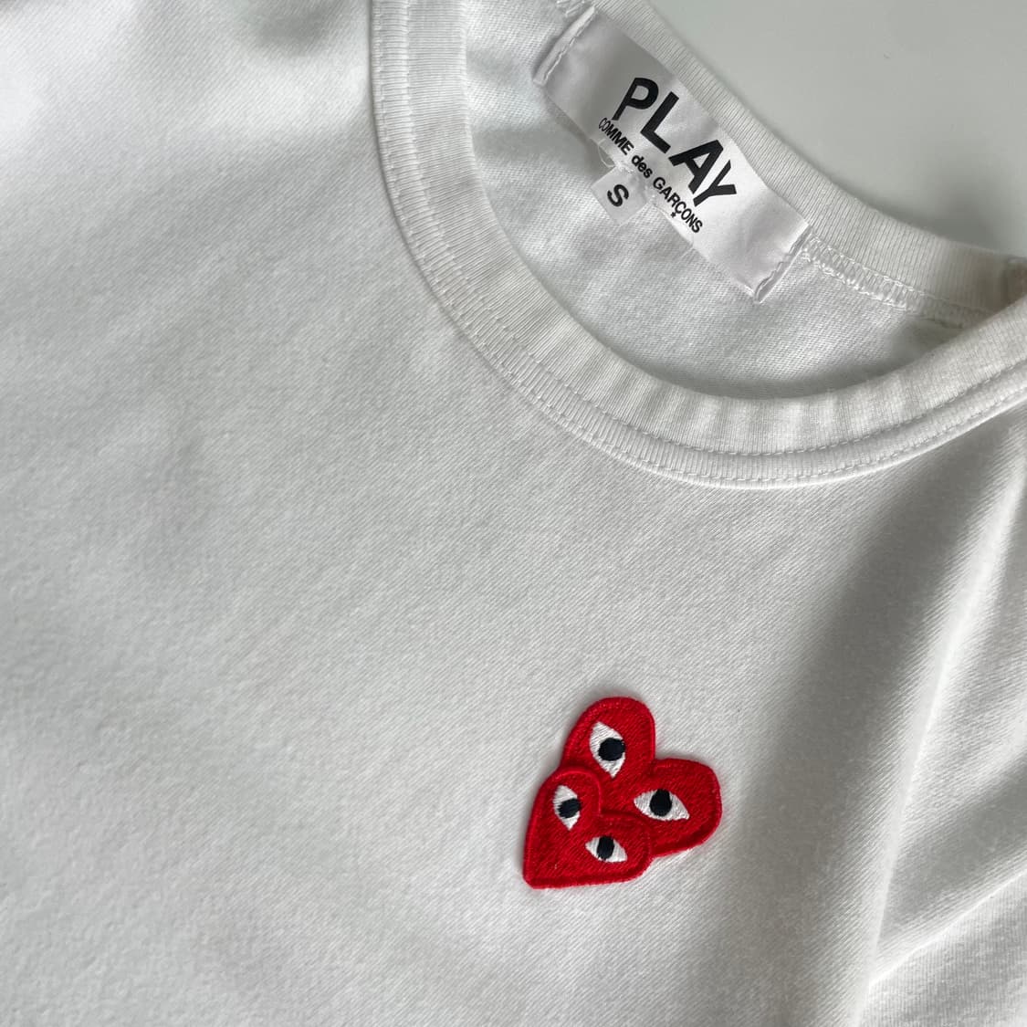 Comme des Garcons  꼼데가르송 더블와펜 화이트 반팔 티셔츠 상품이미지2