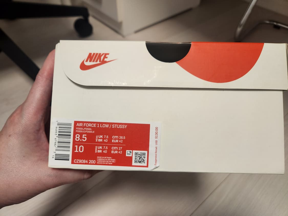 나이키 x 스투시 에어포스1 로우 fossil 상품이미지2