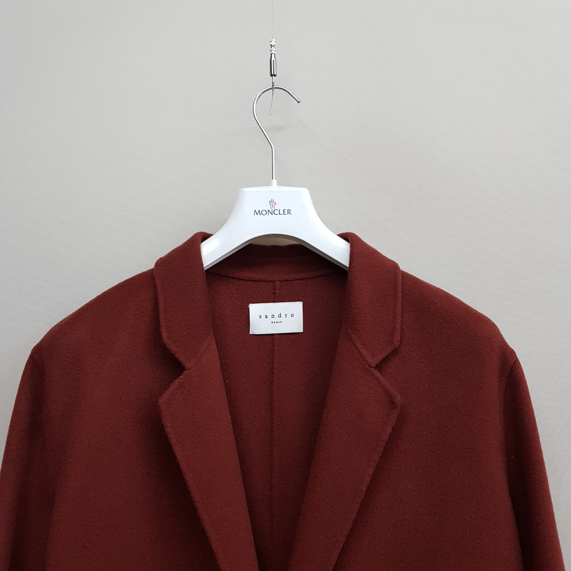 산드로 SANDRO 캐시미어 블렌드 싱글 코트 L사이즈 상품이미지2