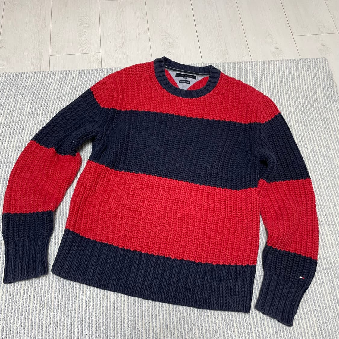 TOMMY HILFIGER 헤비코튼 크루넥 니트탑 상품이미지2