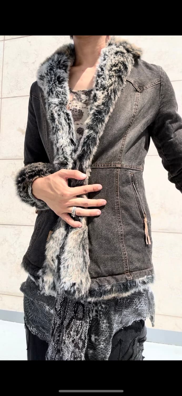 “Vintage” 00’s V-Kei Mood Fur Trimming D 상품이미지2