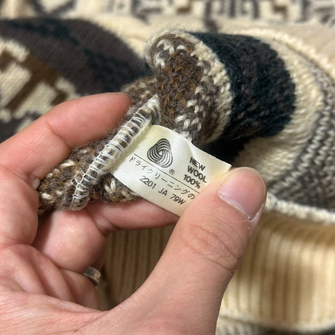 JPN 울 케이블 패턴 니트 상품이미지6